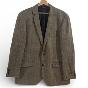 J. Crew Ludlow Italian Wool Linen Herringbone Print Size 44R